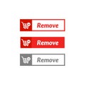 simple design of remove item button. online shop icon material Royalty Free Stock Photo