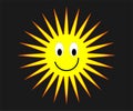 Simple design sun cartoon illustration vector Royalty Free Stock Photo