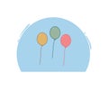 Design about three simple balloons