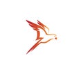 Simple design of vector bird logo Royalty Free Stock Photo