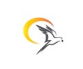 Simple design of vector bird logo