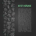 Vector design of article about Eco house Royalty Free Stock Photo