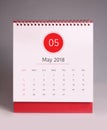 Simple desk calendar 2018 - May Royalty Free Stock Photo