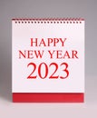 Simple desk calendar for New Year 2023