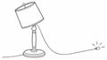 Simple Desk Lamp with Power Cord, vector design Generative AI Royalty Free Stock Photo