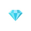 Simple diamond blue cartoon icon.