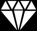 Simple diamond, jewelry sign, symbol. Precious stone, ruby icon, illustration. Expensive jewel, jewel, bijou concepts.