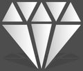 Simple diamond, jewelry sign, symbol. Precious stone, ruby icon, illustration. Expensive jewel, jewel, bijou concepts.