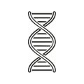 Simple DNA Molecule Icon, Genetics Research, Biological Structure Royalty Free Stock Photo