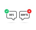 simple do's and don'ts bubble like true or false