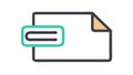 Simple Document File Element Text Paper Icon, vector design Generative AI Royalty Free Stock Photo