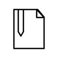 Simple documents Related Vector Line Icons. Contains such Icons as Contract, Passport, Blank Pages with ribbon business. Editable