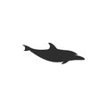 simple dolphin logo vector icon illustration