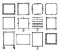 Simple doodle frames and dividers set