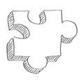 Simple doodle of a jigsaw piece