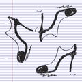 Simple doodle of a ladies shoe
