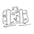 Simple doodle of a suitcase