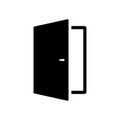 Simple door icon isolated vector illustration