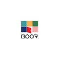 Simple Door Opened Logo Design Template