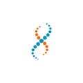 Simple doted DNA logo