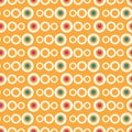 simple dots seamless vector pattern in orange