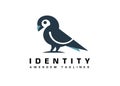 Simple dove or pigeon bird logo design