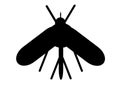 A simple drawing illustration symbol outline shape of a mosquito Royalty Free Stock Photo