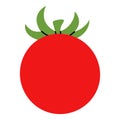 Simple drawing of whole tomato in hand drawn minimalistic style Royalty Free Stock Photo