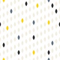 Simple drop polka dot shape seamless row pattern.