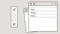 Simple Dropdown Menu UI Element Vector for Web Design, vector design Generative AI Royalty Free Stock Photo