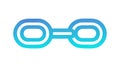 Simple Dual Chain Link Icon, Connected Relationship Symbol, vector design Generative AI Royalty Free Stock Photo