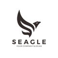 Simple Eagle logo design template Royalty Free Stock Photo
