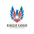 Eagle logo design template for your company Royalty Free Stock Photo