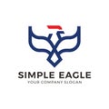 Simple Eagle logo design template Royalty Free Stock Photo