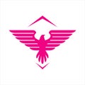 simple eagle logo design vector for poerfull company concept illustration