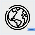 Simple earth icon - Professional, Pixel-aligned, Pixel Perfect, Editable Stroke, Easy Scalablility