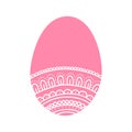 Simple easter egg, hand drawn vector illustration Royalty Free Stock Photo