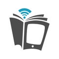 simple ebook logo design vector Electronic Library icon