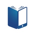 simple ebook logo design vector Electronic Library icon