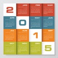 Simple editable vector calendar 2015