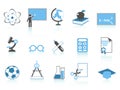 Simple education icon blue series