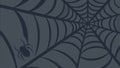 Minimalist spider on a web vector graphic in dark blue tones design, vector design Generative AI Royalty Free Stock Photo