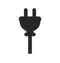 simple electric plug icon silhouette Royalty Free Stock Photo
