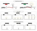 Simple Electrical circuit infographic diagram types