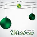 Simple, elegant bauble Christmas card Royalty Free Stock Photo