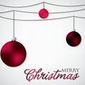 Simple, elegant bauble Christmas card Royalty Free Stock Photo