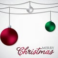 Simple, elegant bauble Christmas card Royalty Free Stock Photo