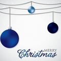 Simple, elegant bauble Christmas card Royalty Free Stock Photo