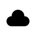 Simple Elegant Black Cloud Icon Vector for Graphic Design or Decoration Royalty Free Stock Photo