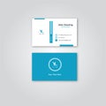 Simple Elegant Blue Theme Bussiness Card by Niquebickin